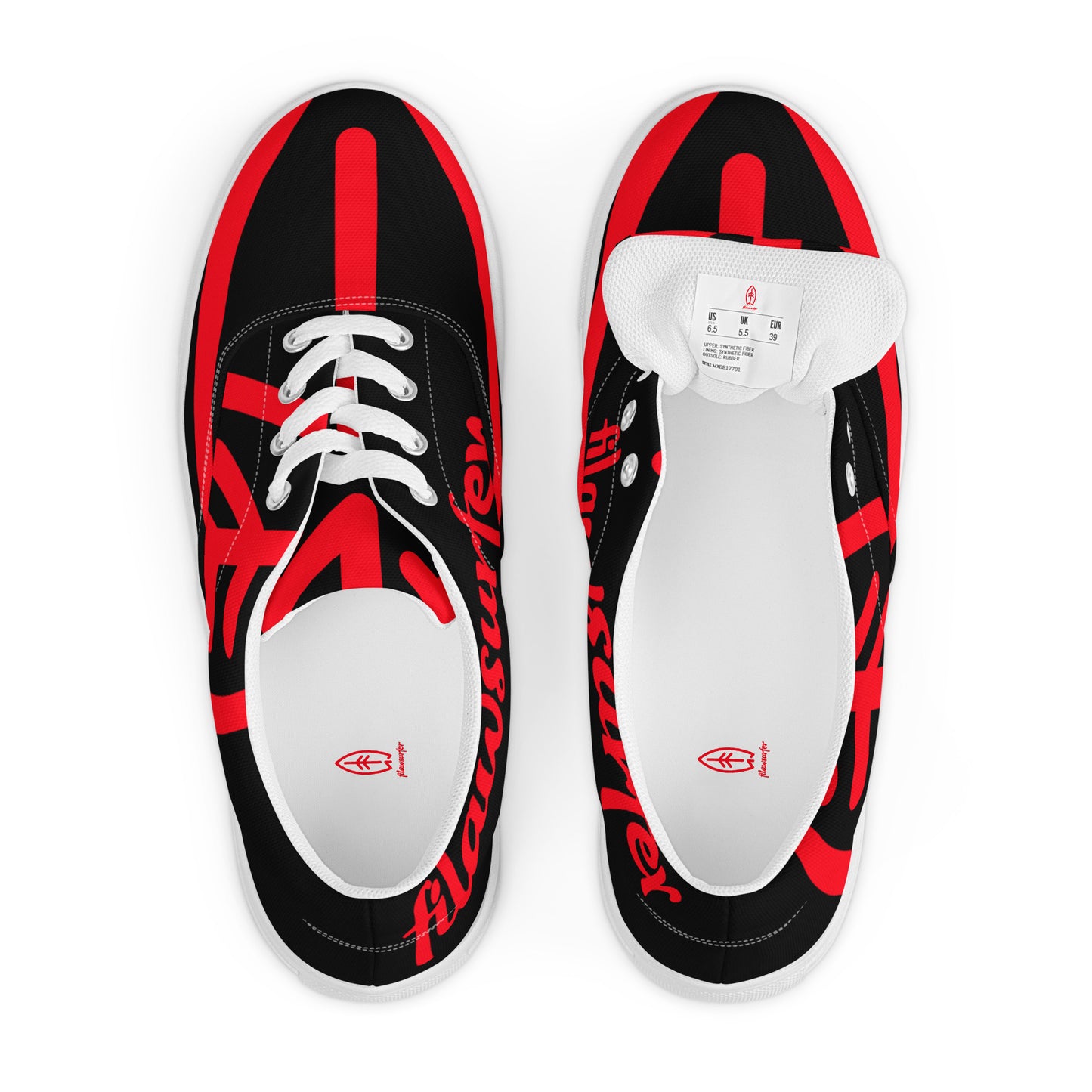 Men’s black lace-up canvas shoes