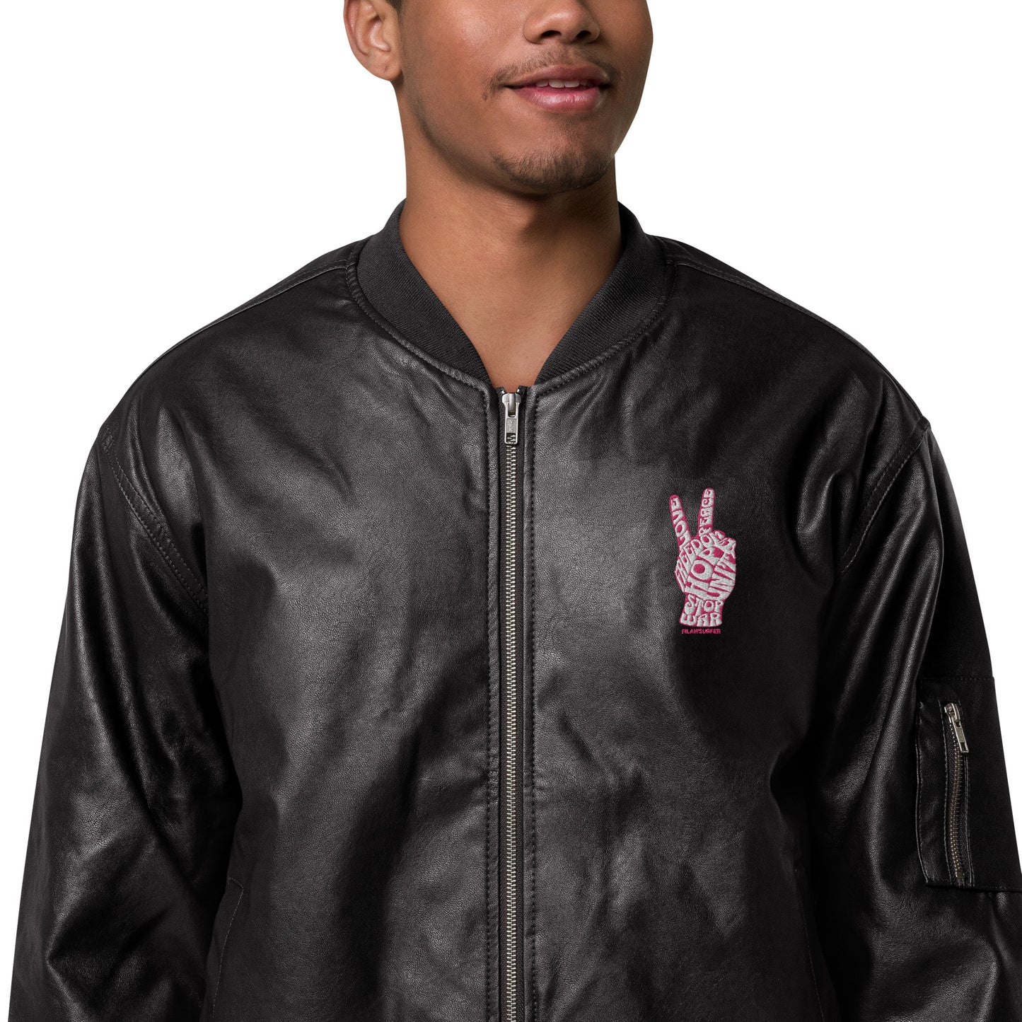 Leather Bomber Jacket