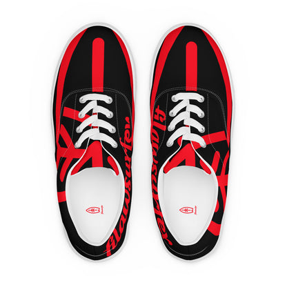 Men’s black lace-up canvas shoes