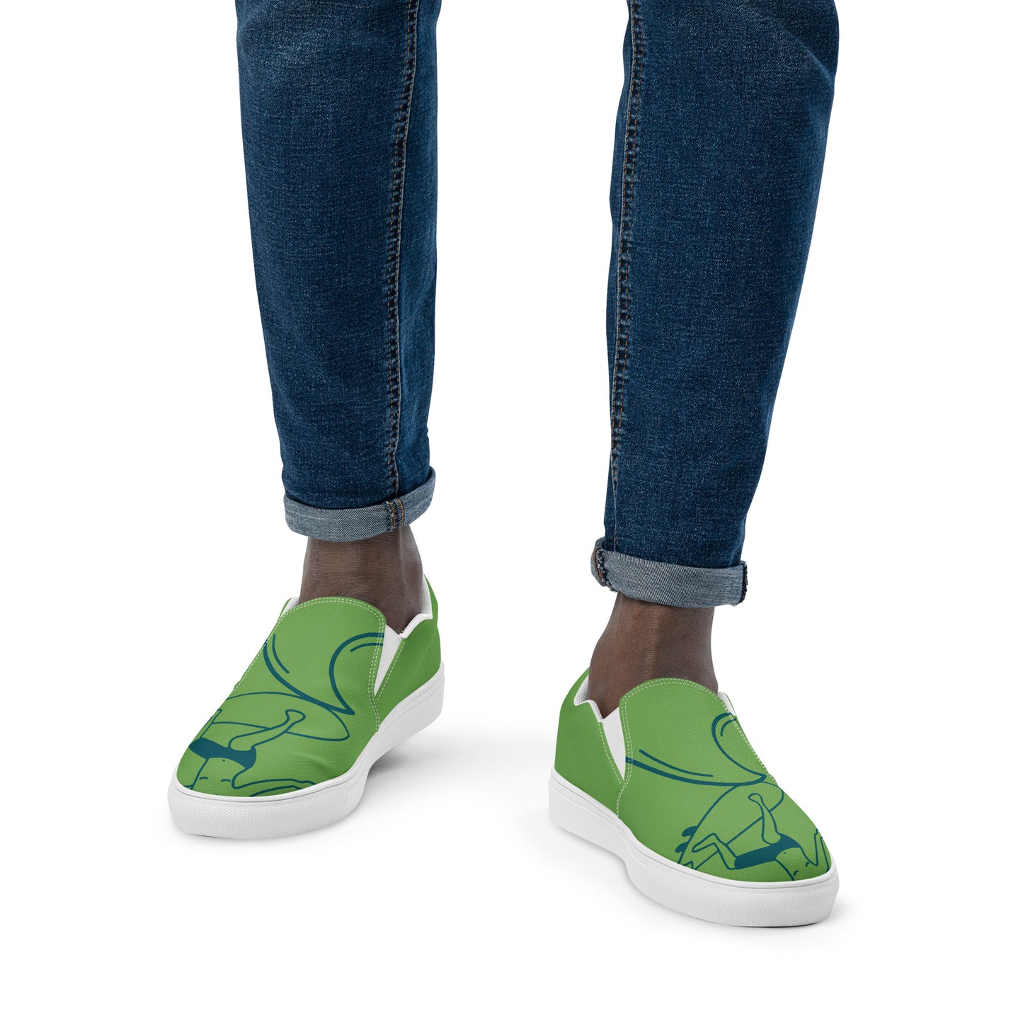 Men’s slip-on canvas shoes - Green