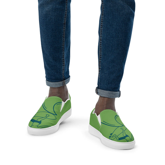 Men’s slip-on canvas shoes - Green